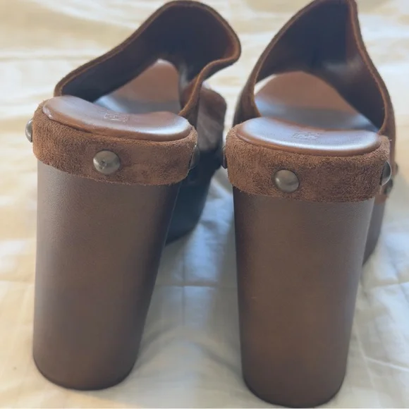 Steve Madden Dark Brown Suede Wedges size 8 excellent used condition - Picture 3 of 5